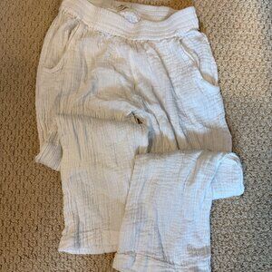 Rip Curl white flowy beach pants, size M